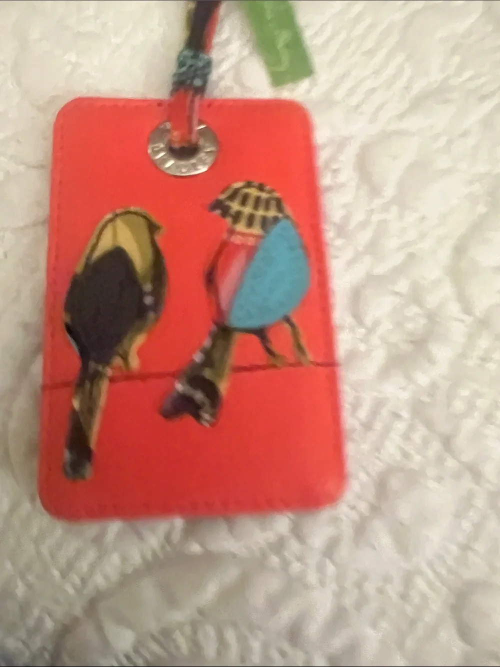 *NWT* Vera Bradley Orange Bird Appliqué Luggage Tag